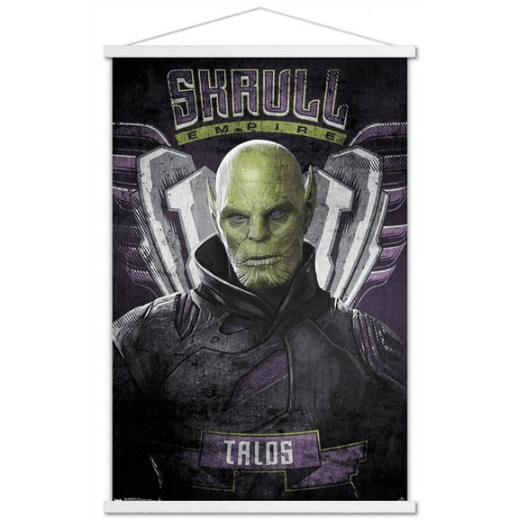 Marvel Cinematic Universe - Captain Marvel - Talos Wall Poster with Wooden Magnetic Frame, 22.375" x 34"