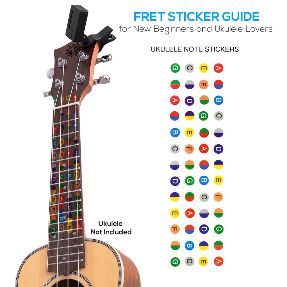 Pyle PRTPUKTKIT10 - Ukulele Accessory Kit - Handy Tuner, Sturdy Gig Bag, Detachable Ukulele Strap with 3 pcs. Felt Picks & Finger Guide