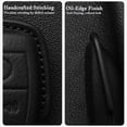 thumbnail image 4 of 3 Buttons Premium Leather Key Fob Cover Compatible with Audi Q5/SQ5 Sportback/A6L/A3/A6 Avant/Q6 Sportback E-tron/A5LCase Holder Protector Metal Keychain, 4 of 7