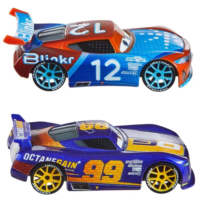 Disney and Pixar Cars NASCAR Set of 2 Die-Cast Toy Vehicles & 4
