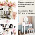 thumbnail image 4 of ComfiTime Beauty Blender Holder, Metal Drying Rack for Makeup Sponge，Egg Powder Puff Display Stand-2 Gold&2 Rose Gold Set, 4 of 9
