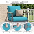 thumbnail image 6 of Muphyers 9 Piece Outdoor Patio Furniture Set, Aluminum Swivel Rocking Chair with 5.1" Cushions, 3.3" Armrest, Bistro Conversation Set with 3-in-1 Table for Garden Deck Porch Balcony,400lbs,Turquoise, 6 of 10