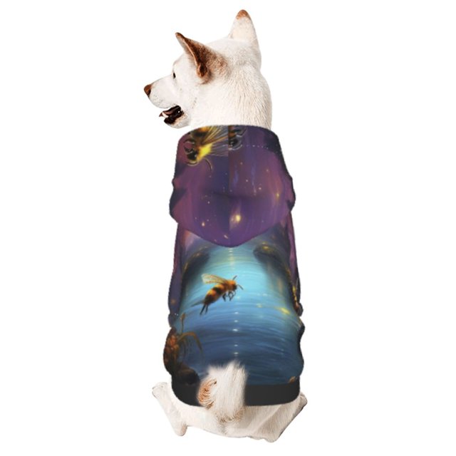 Balery Magical Bees Twilight River Sudadera con Capucha para Perros Pequeños – Ropa para Mascotas, Disfraz para Perros y Gatos, Ideal para Fiestas y Cosplay-XX-Large