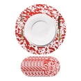 thumbnail image 1 of 8Pcs Manteles Redondos Desechables Rojos, 13" Decoraciones de Mesa con Brillos Metálicos, 1 of 6