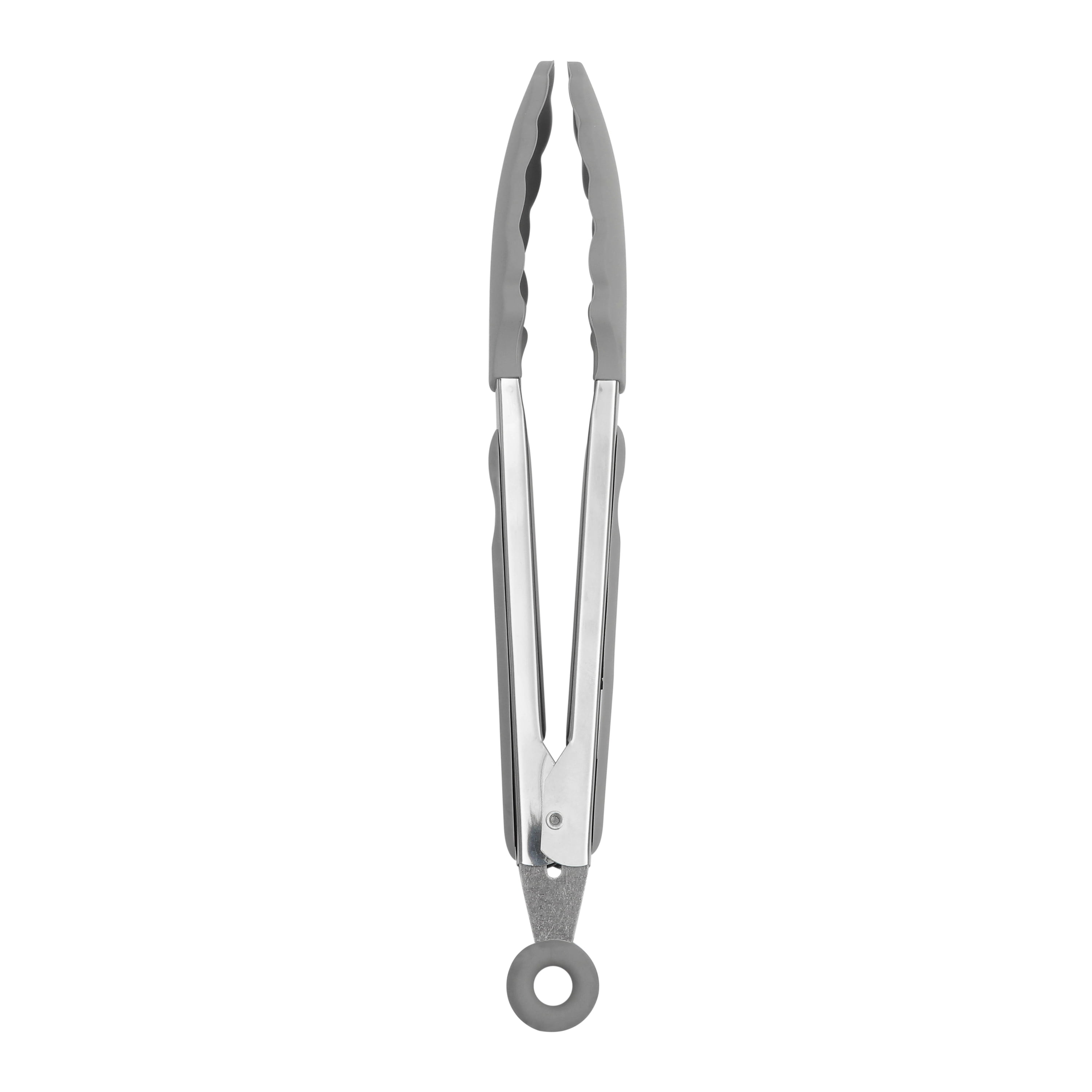 9 Stainless Steel Tong With Silicone Tip Dark Gray - Figmint™ : Target