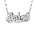 thumbnail image 2 of Personalized Name Necklace with Beading and Rhodium, 2 of 2