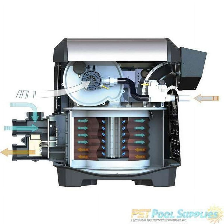 【JandY】 Jandy Pro Series JXI 200 Natural Gas Swimming Pool Heater Ground