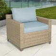 thumbnail image 4 of Afuera Living Wicker / Rattan Outdoor Club Chair in Sky Blue, 4 of 6