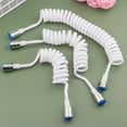 thumbnail image 3 of 1.5/2/3meter Hot Sale Flexible Bathroom Accessories Anti-wrap Toilet Bidet Bath Sprayer Connect Pipe Water Plumbing Spring Shower Hose WHITE 1.5 METERS, 3 of 8