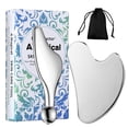 thumbnail image 1 of Herramientas faciales Gua Sha BEAUTYFACTOR de acero inoxidable con masajeador de ojos, 1 of 7
