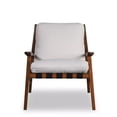 thumbnail image 5 of Grain Wood Furniture Solid Wood Mid Century Lounge Chair with Off-White Performance Boucle Cushions, 5 of 6