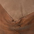 thumbnail image 3 of Square Shaped Leather Handmade Eco-Friendly Antique Brown Pouf - Square Shape Pouf, 16" x 16" x 16", Geometric Pouf, Leather pouf, Recycled Foam with Fibre Fill Stuffed Pouf, Leather Seating Pouf, 3 of 8
