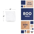 thumbnail image 2 of Non-Adherent Pads, Non-Sterile 4-Ply Non-Woven Sponges, 800 Count, 4 x 4 in, 2 of 5