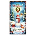 thumbnail image 2 of Cebalnir Merry Christmas Snowman Front Door Cover Decorations, Xmas Tree Gifts Snow Decorative Banner Background, Winter Holiday Indoor Outdoor Home Decor 35.43 * 70.87in, 2 of 6