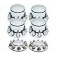 thumbnail image 3 of QSC Truck Parts Chrome Truck Dome Front Rear Axle Cover Kits Hub Cap 33mm Thread on Lug Nuts, 3 of 4