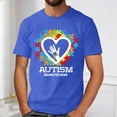 thumbnail image 2 of Autism Awareness Shirt Men: Autism Acceptance T Shirt Autism Support Inspirational Short Sleeve Tee Tops(Blue,S), 2 of 4