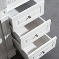 thumbnail image 3 of Design Element Odyssey 88" Double Ramp Sink Bathroom Vanity Set in White with Carrara Marble Top, 3 of 5