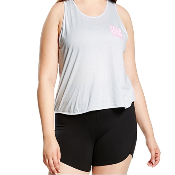 Soffe Womens Graphic Racerback Cropped Tank Top Size 2X