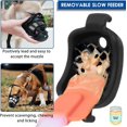 thumbnail image 2 of GFDYREE Dog Muzzle with Slow Feeder for Positive Training, Anti Biting Chewing Scavenging Wound Licking, Humane Soft Basket Muzzle for Small Medium Large Dogs, Allow Panting, Easy to Accept(, 2 of 7