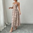 thumbnail image 6 of MYAOYI Women's Dresses Ditsy Floral Wide Strap Midi Dress Square Neck Corset Waist Flowy Summer Vacation Dress, 6 of 8