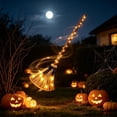 thumbnail image 4 of Clearance Halloween Decorations Outdoor， 6FT Large Hanging Swing Ghost Decorations with Remote Control String Lights & Upgraded Sheet, Scary Ghost Halloween Party Decor Outside（B）, 4 of 8