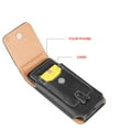 thumbnail image 3 of GSA 5.5 in. for iPhone & Samsung Vertical Universal Leather Pouch - Black, 3 of 3