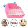 thumbnail image 4 of Rabbit Litter Box - Litter Box Cage Potty Trainer Rectangular Small Animals Pet Pan Cleaning Tool for Guinea Pigs Hamster - Pink, 4 of 8