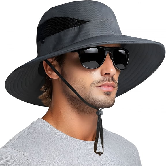 TELOLY Sun Bucket Hats for Men Women 3” Wide Brim UPF 50 Fishing & Beach Hat straw hats for men
