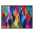 thumbnail image 3 of Kate and Laurel Sylvie EV Brushstroke 128 Framed Canvas Wall Art by Jessi Raulet of Ettavee, 31.5x41.5 Gold, Modern Abstract Colorful Fun Art for Wall, 3 of 7