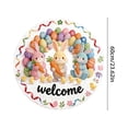 thumbnail image 2 of Round Easter Bunny Welcome Mat for Living Spaces - Absorbent Non Durable Polyester Rug Easy Clean Floor Round Shape 40CM/60CM/80CM, 2 of 6