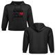 thumbnail image 2 of Sudadera Unisex con Capucha, Estampado de Texto Decorativo, Color Negro, Mezcla Algodón-Poliéster, 2 of 5