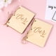 thumbnail image 2 of EeaseMX 1 par de folletos de votos matrimoniales de madera, regalo creativo para celebración de bodas, cuaderno de votos matrimoniales de amor, manual para la novia y el novio., 2 of 7