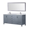 COSMOS 72 Inch Double Sink Bathroom Vanity Set with Carrara Marble Top ...