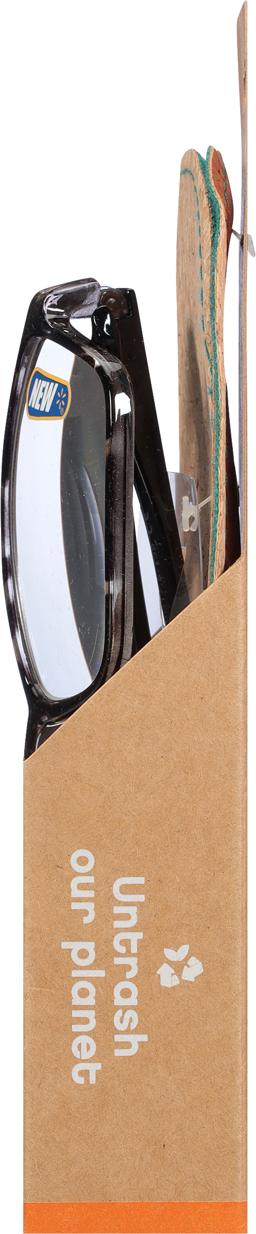 (3 pack) B.E Bio Eyes Mens Rectangular Reading Glasses Made from Recycled Plastic Taro +2.50 in Grey