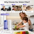 thumbnail image 5 of Ckc2 2-stage Countertop Water Filter  Nsf/ansi 58 Certified Reduces Chlorine Sediment & Odor 8000 Gallons Up To 12 Months Easy Installation 2.5" X 10" - 2 Filters Included, 5 of 8