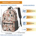 thumbnail image 3 of Black and White Cat and Mushroom 17" Waterproof Oxford School Backpacks for Teens, S-Shape Padded Straps, for School, Travel, Hiking, Camping, 3 of 5