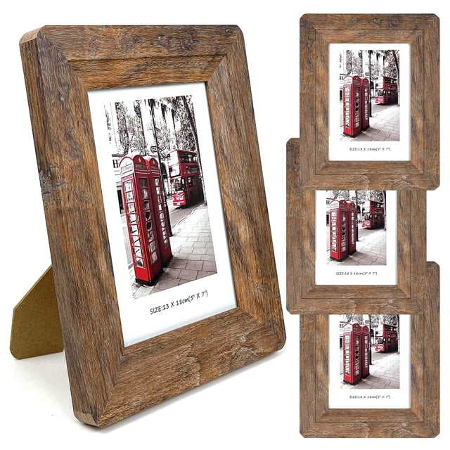 Set de marcos para fotos con forma de plántula, 5 x 7 pulgadas (juego de 4 unidades)