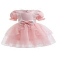 thumbnail image 1 of Robe Princesse Lolita pour Filles, Dentelle, Patchwork, Col Rond, Tutu, 1 of 9