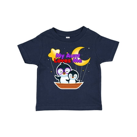 

Inktastic My Aunt Loves Me Penguin Gift Toddler Boy or Toddler Girl T-Shirt