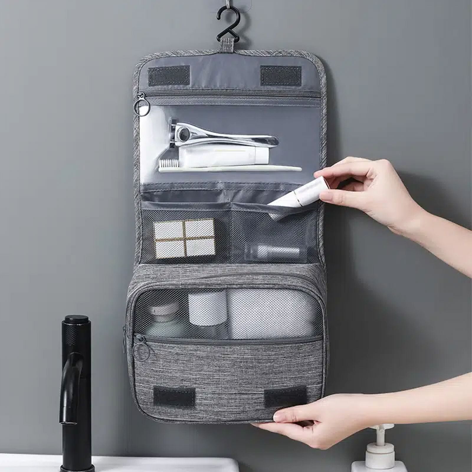 JUYANO Large Capacity Travel Cosmetic Bag Travel Makeup Bag