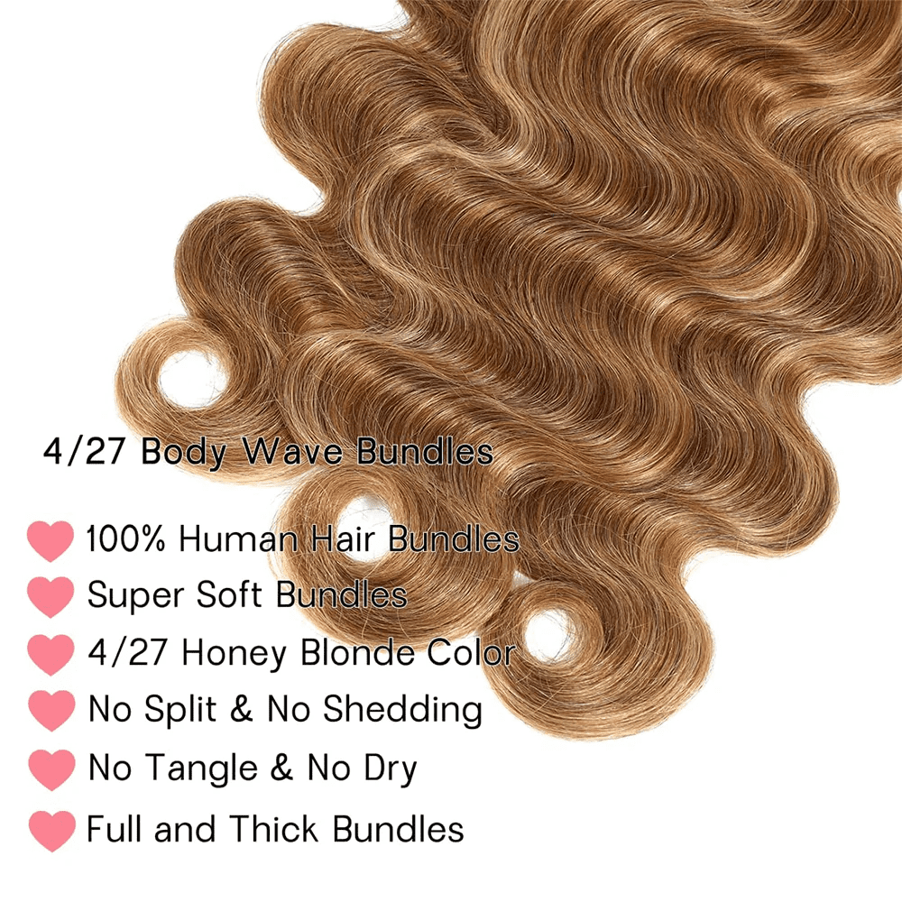 USTAR Brazilian Chocolate Brown Basic 4P/27 Virgin Human Hair Bundles - 22 24 26 28" Blended Hairs Body Wave, Heat-Resistant, Soft & Long-Lasting for Women Deal