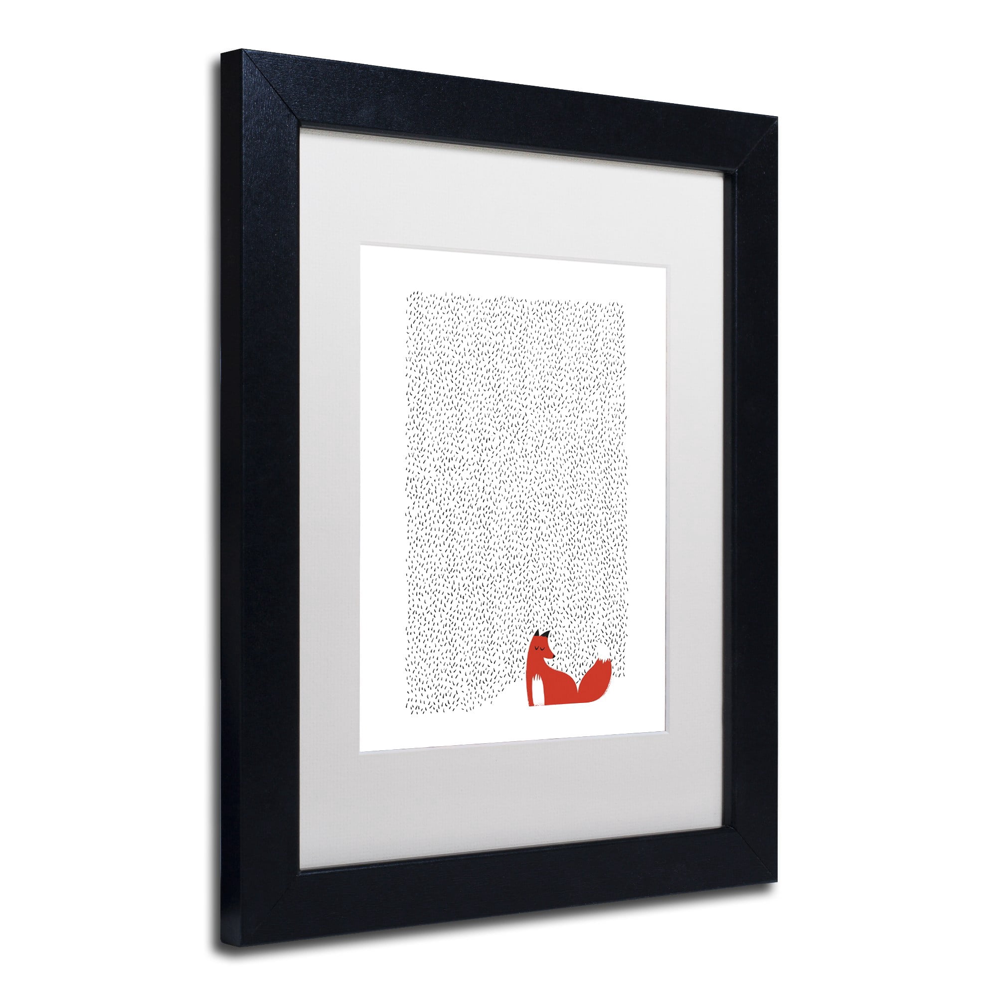 Trademark Fine Art 'Black Grass' Canvas Art by Robert Farkas, White Matte, Black Frame