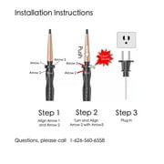 USTAR 5 in 1 Ceramic Curling Iron Wand Set with 5 Interchangeable Ceramic Barrels (0.35 to 1.25) and Heat Resistant Glove - Rose Gold