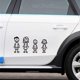 thumbnail image 2 of 20 Piece Car Sticker Family With Pet Car Lucky Stickers Stickers For Window (black), 2 of 5