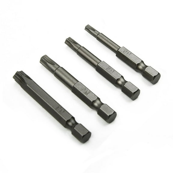 4Pcs Alloy Steel Torx Screwdriver Bit T20 T25 T30 T40 Hex Shank Magnetic Star 5 Point Screwdriver 50Mm Hand Tool Accessories Smile Home