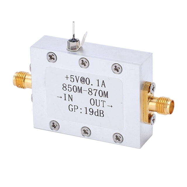 Amplificador RF LNA de bajo ruido, 850-870 MHz, ganancia de 19 dB, interfaz SMA K, carcasa de aluminio