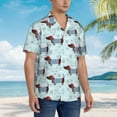 thumbnail image 5 of Fotbe Dachshund Dog Puppy Hawaiian Shirt for Men Unisex Summer Beach Casual Short Sleeve Cotton Linen Button Down Shirts-XX-Large, 5 of 9