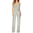 thumbnail image 2 of Jumpsuit Summer New European And American Jumpsuit Lady'S Sleeveless Halter Neck Sequin Pants Women,White Women'S Polyester Jumpsuit M, 2 of 5