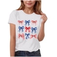 thumbnail image 2 of Frnrwgo Girls T-shirts Boys American Flag Shirt Patriotic Top Short Sleeve Tees 3-16 Years, White, 2 of 4