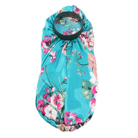 

Long Braid Long Hair Satin Nightcap Long Barrel Hair Care Cap Beauty Salon Hat Suitable For Long Braid Curly Hair Blue J